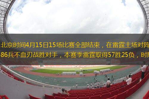 NBA常規(guī)賽迎來收官日，北京時間4月15日15場比賽全部結(jié)束，在雷霆主場對陣獨行俠的比賽中，獨行俠主力皆休戰(zhàn)，雷霆以135-86兵不血刃戰(zhàn)勝對手，本賽季雷霆取得57勝25負，時隔11年再次以西部第一進